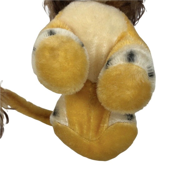 Vintage Mohair Lion Plush Stuffed Toy Google Googly Eyes - Picture 5 of 10